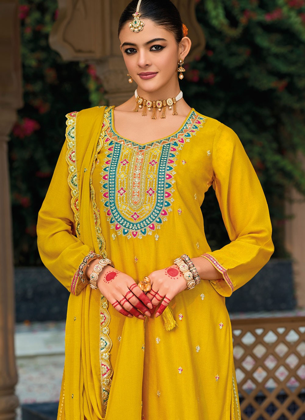 Archive Embroidered, Sequins, Zari 316479 Yellow T6737