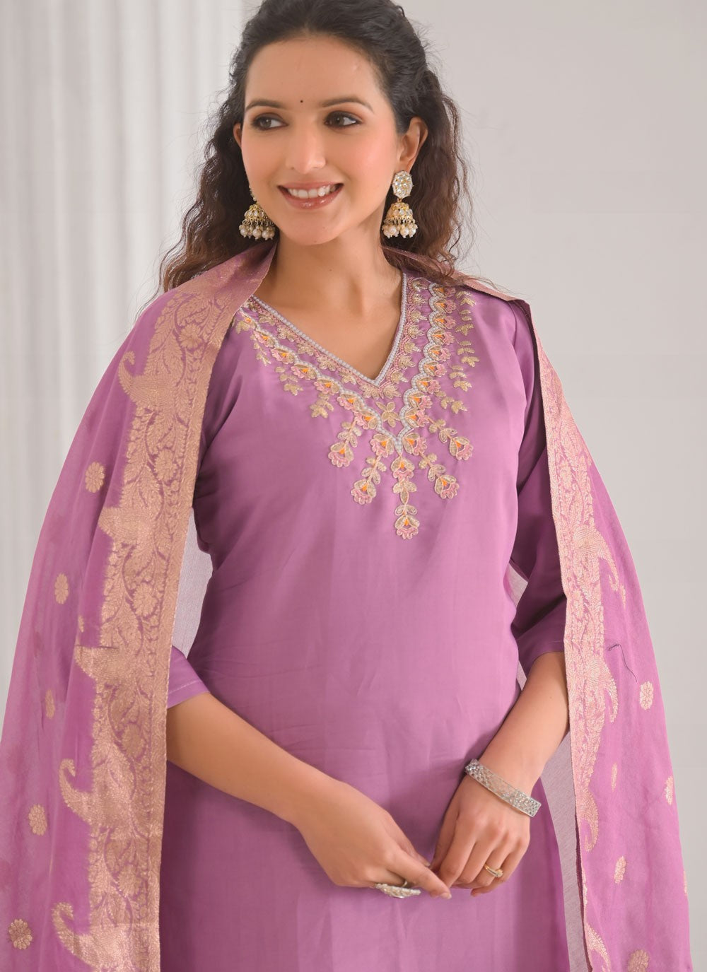 Archive Embroidered, Zari 316789 Purple T6823
