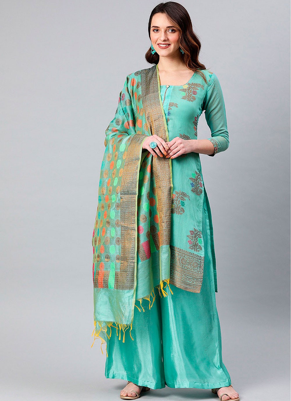 Banarasi Silk Salwar Suit - T177