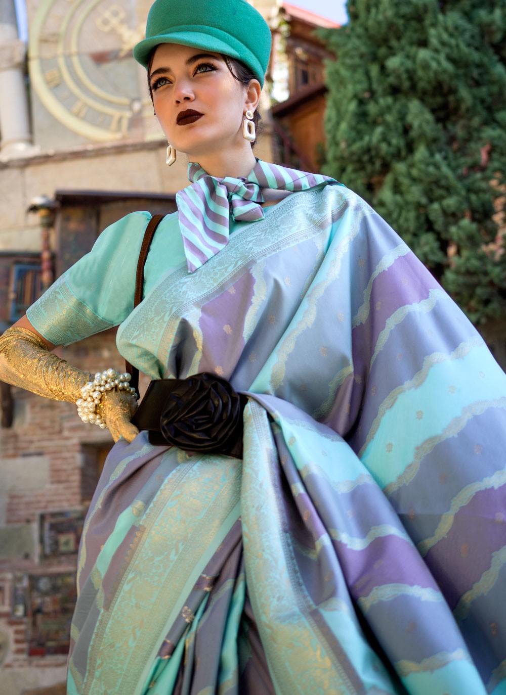 Classic Weaving Zari Katan Silk Saree - S7744