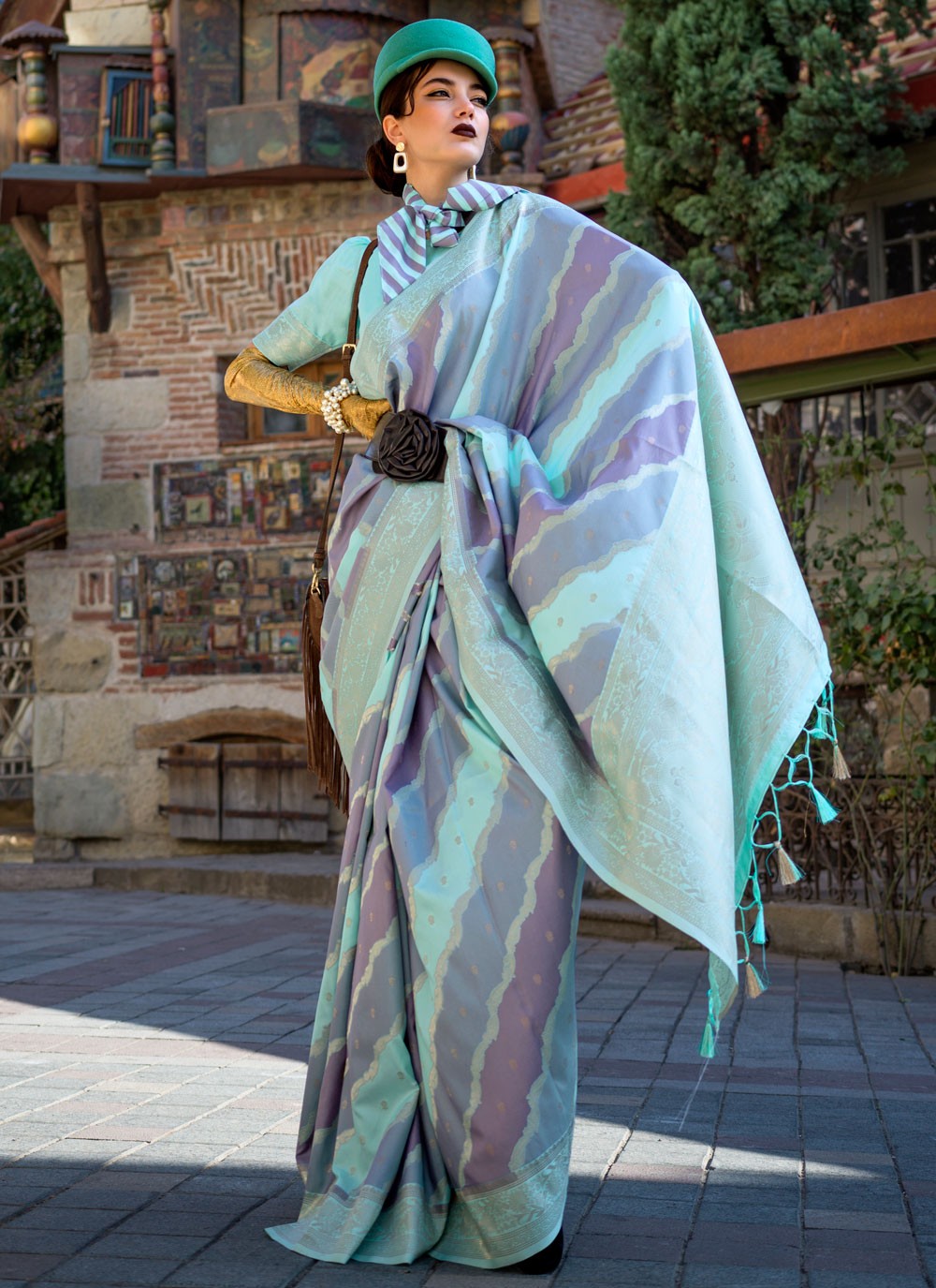 Classic Weaving Zari Katan Silk Saree - S7744
