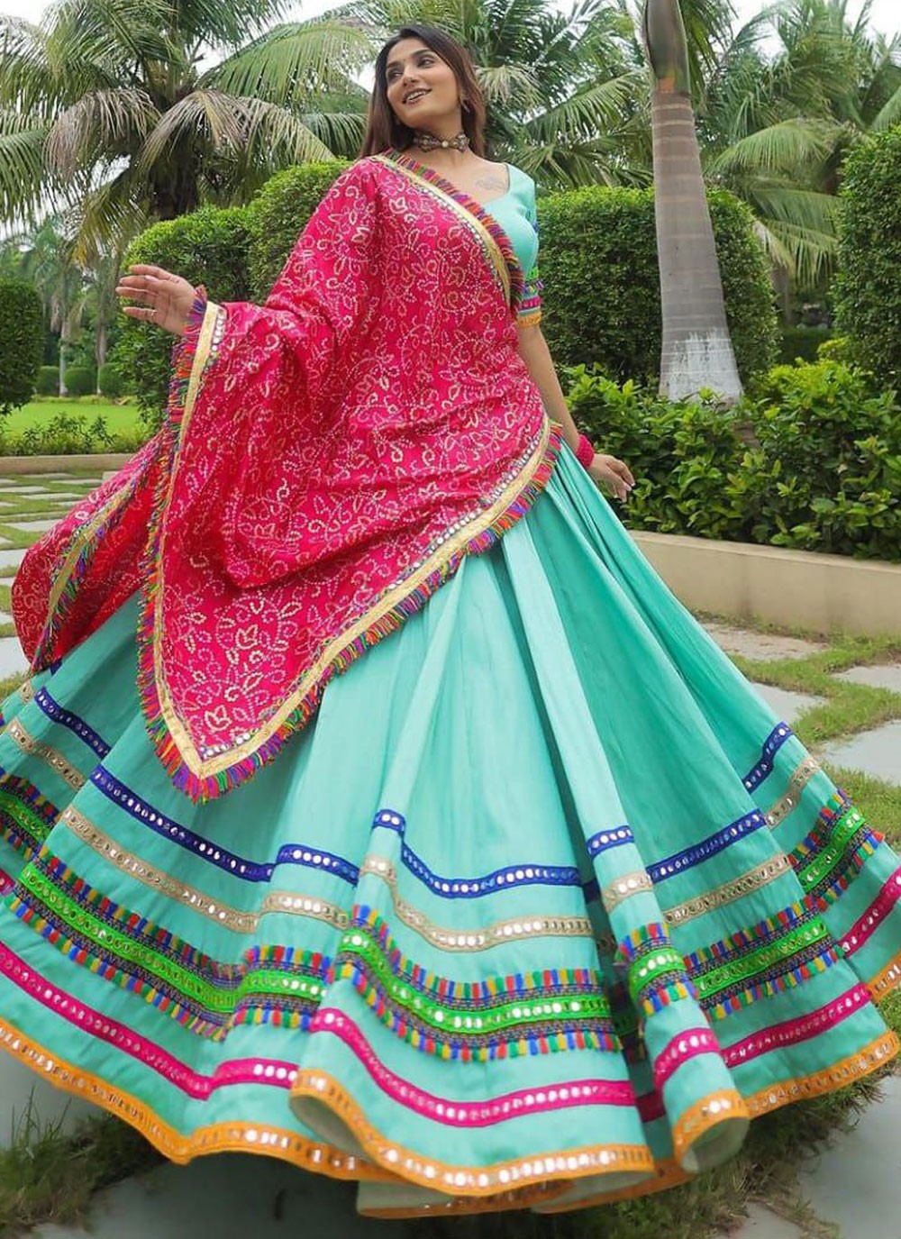 Lace Chinon Readymade Lehenga Choli - L2271