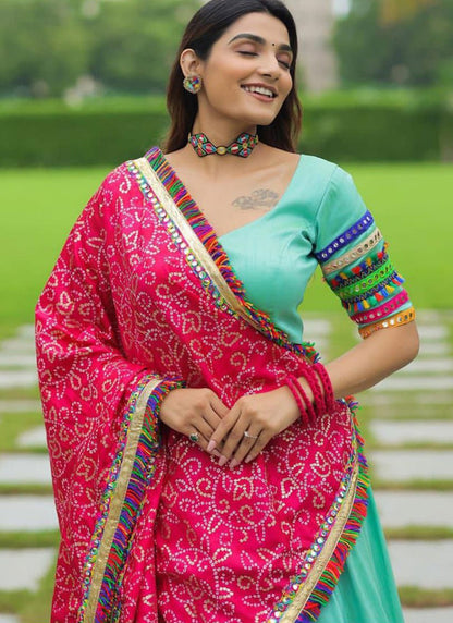 Lace Chinon Readymade Lehenga Choli - L2271