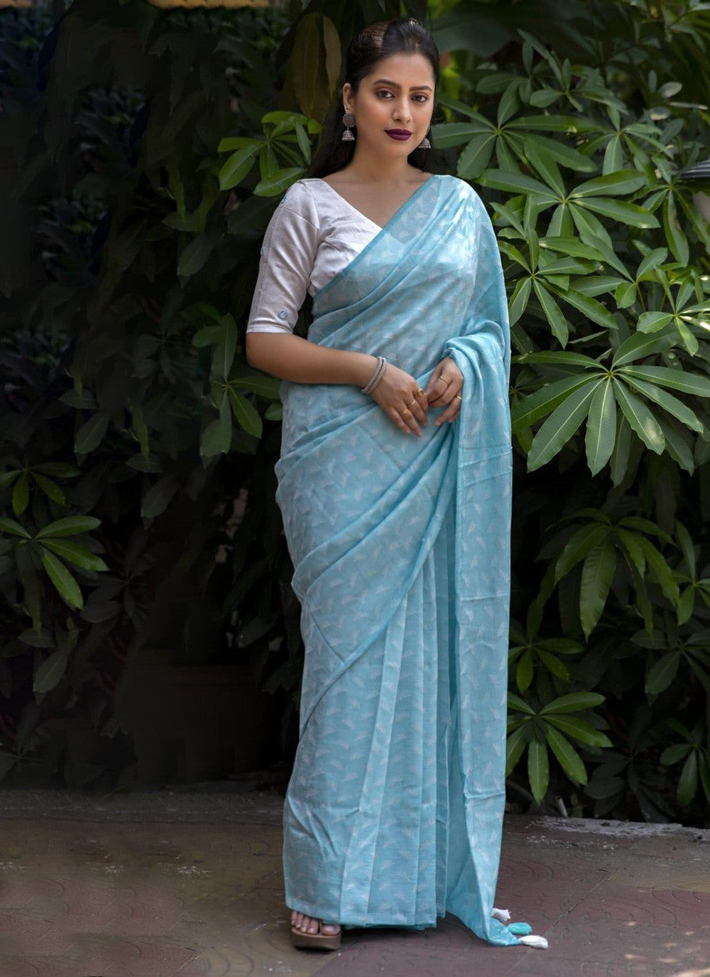 Trendy Fancy Work Chiffon Saree - S5752