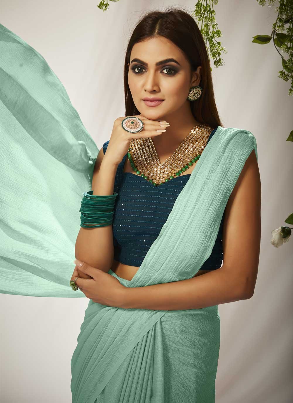 Classic Designer Crush Saree - S3640