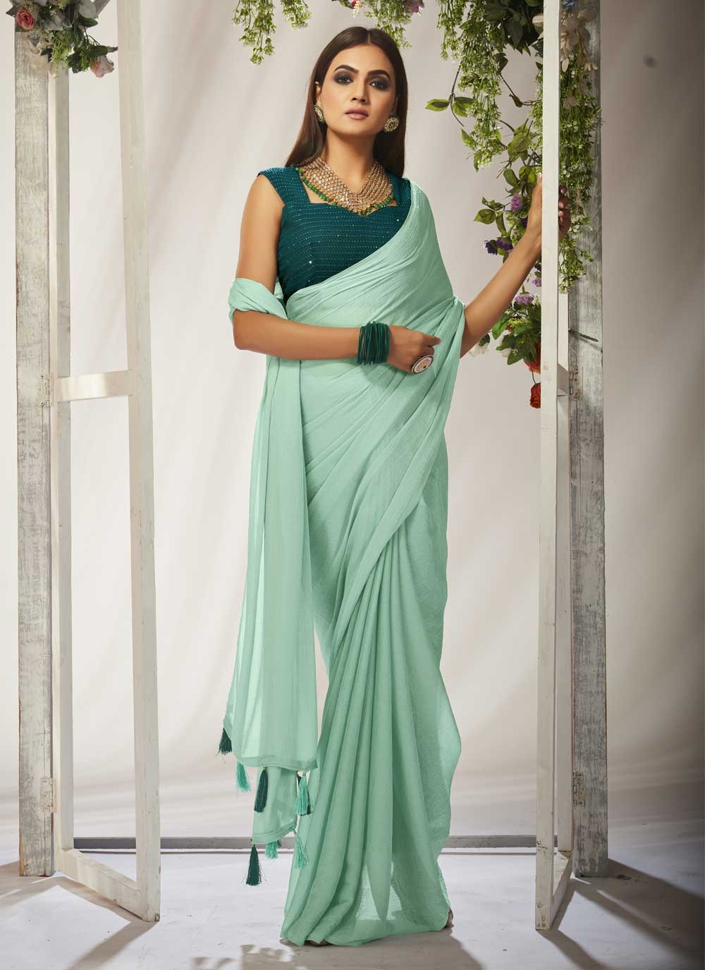 Classic Designer Crush Saree - S3640