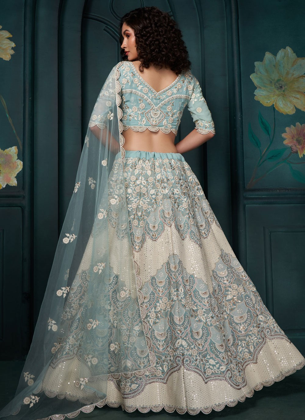 Embroidered Georgette A - Line Lehenga - L2407