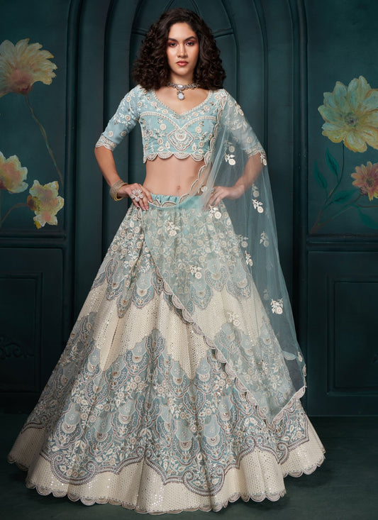 Embroidered Georgette A - Line Lehenga - L2407