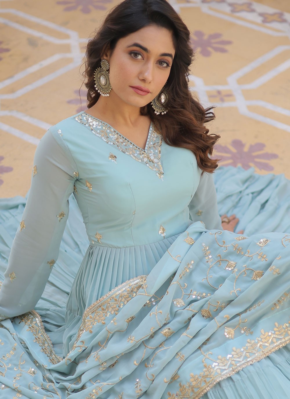 Faux Georgette Gown - G1280