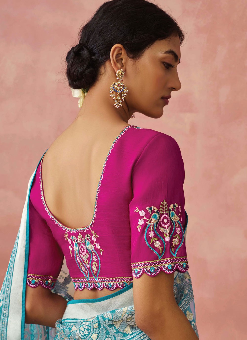 Classic Printed Brasso Saree - S7431