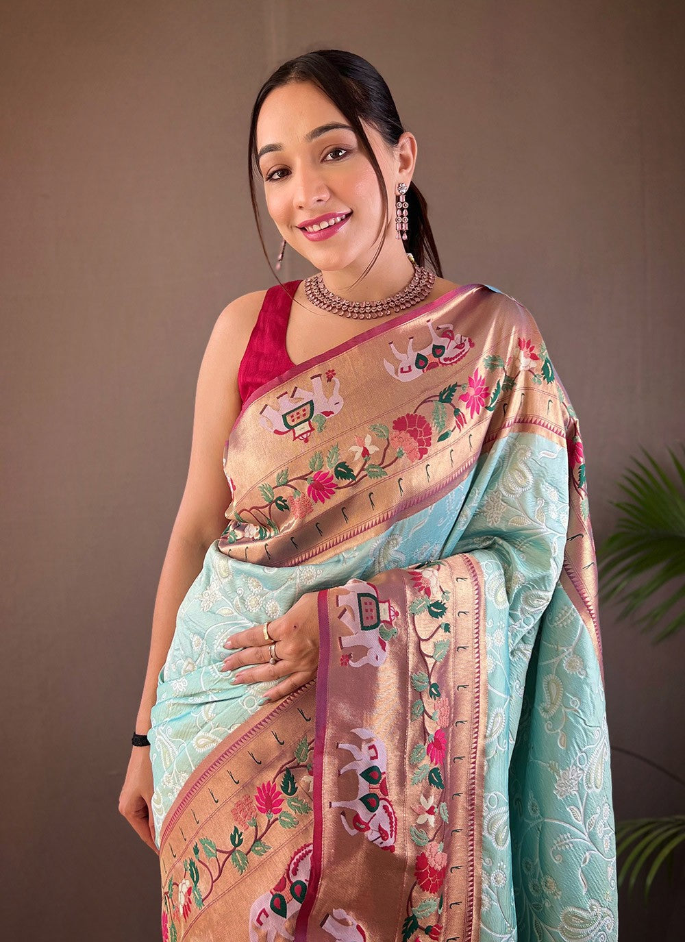 Traditional Printed Silk Saree - S5925
