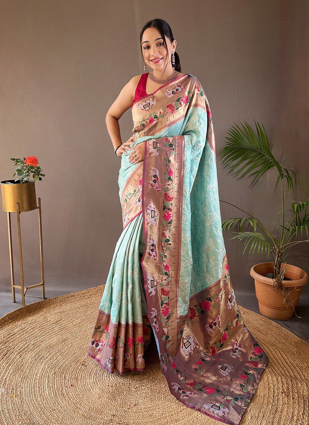 Traditional Printed Silk Saree - S5925