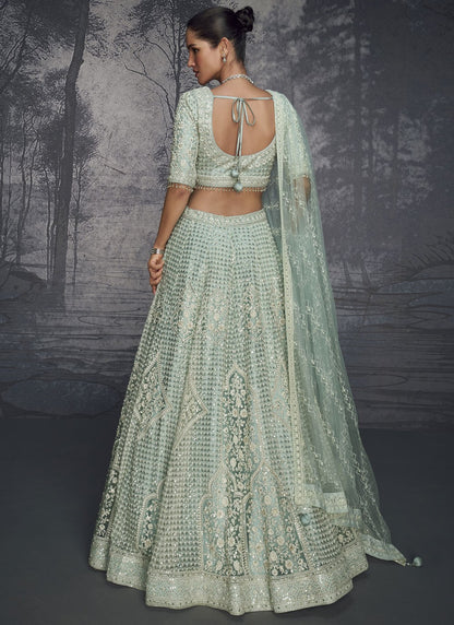 Embroidered Net Readymade Lehenga Choli - L2712