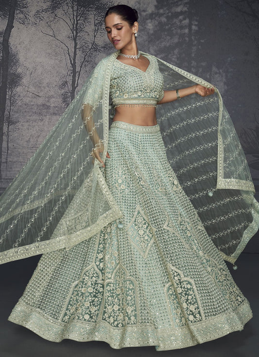 Embroidered Net Readymade Lehenga Choli - L2712