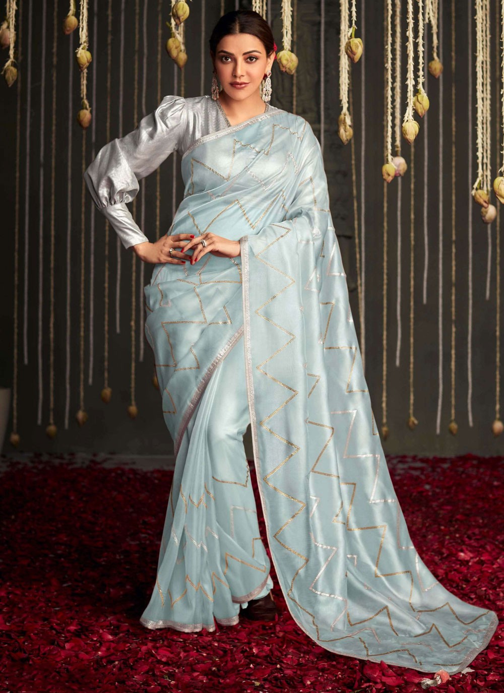 Classic Swarovski Organza, Tissue Saree - S6320