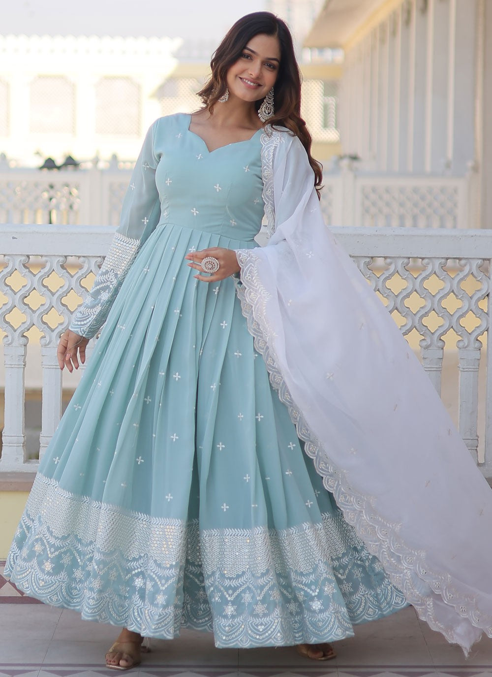 Faux Georgette Gown - G1265