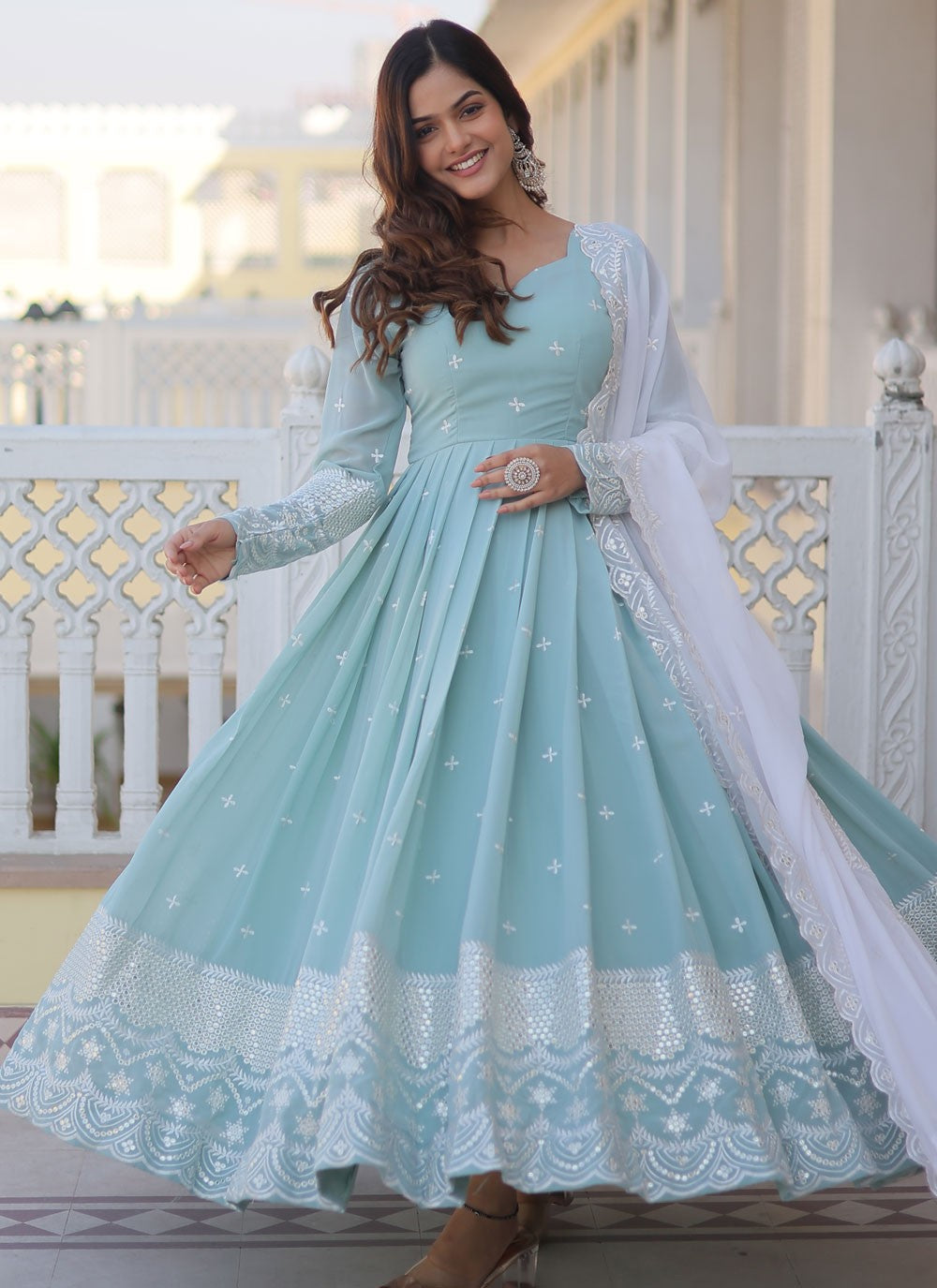 Faux Georgette Gown - G1265