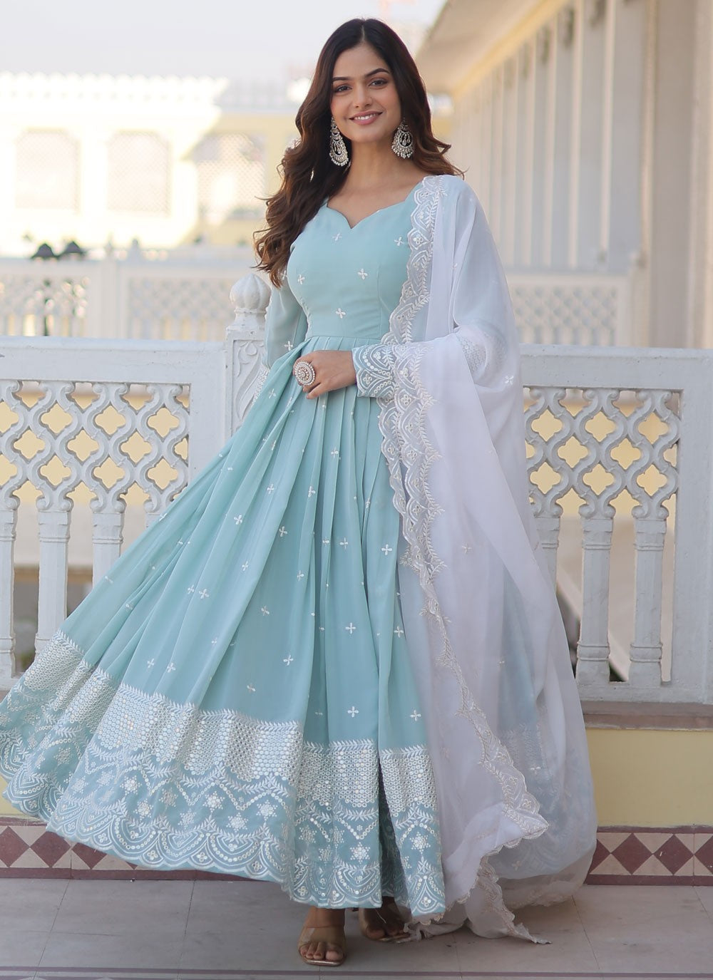 Faux Georgette Gown - G1265