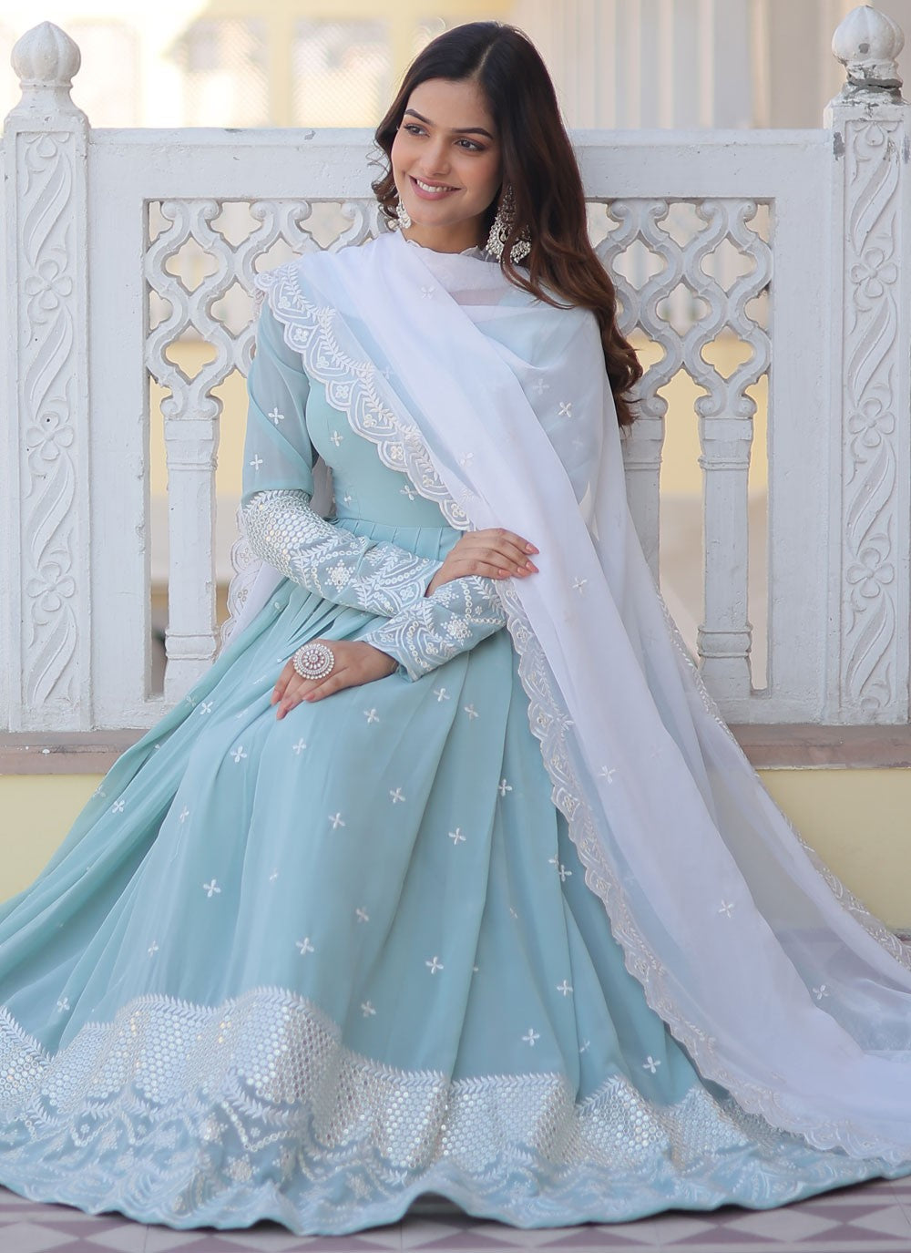Faux Georgette Gown - G1265