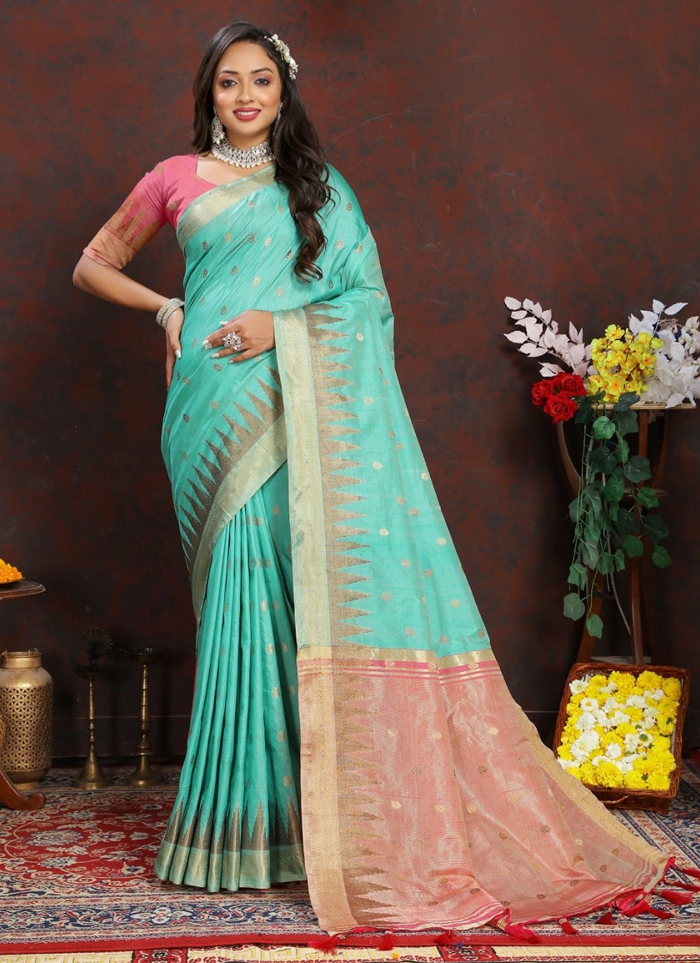 Trendy Weaving Zari Katan Silk Saree - S5296