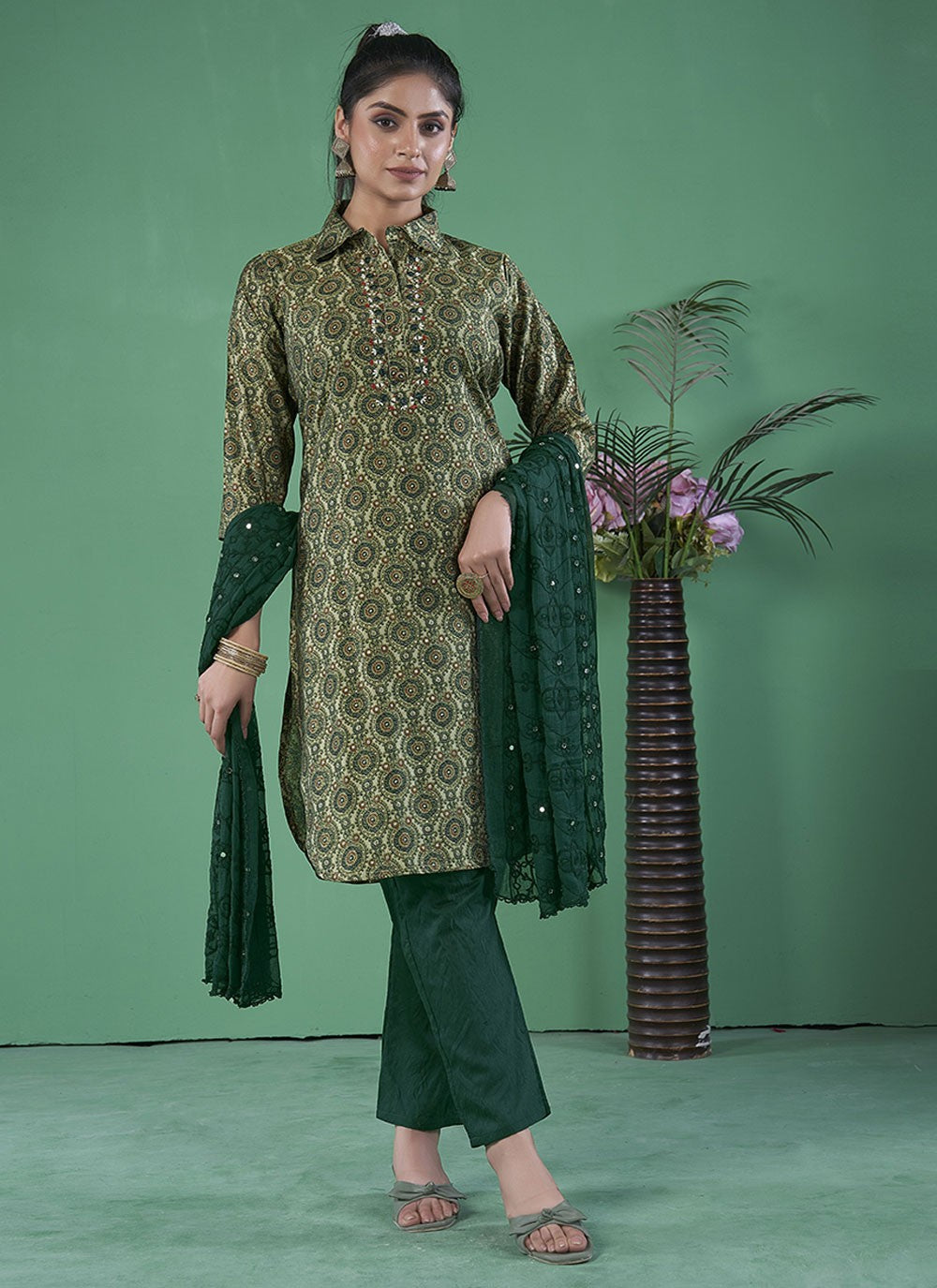 Art Silk Salwar Suit - T3107