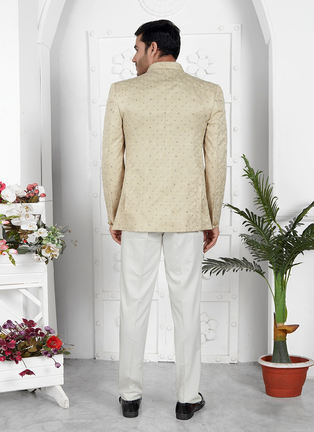 Fancy Work Art Silk Green Jacket Style - M6644