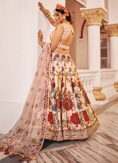 Art Silk Festival, Mehandi & Sangeet, Reception A - Line Lehenga L3662