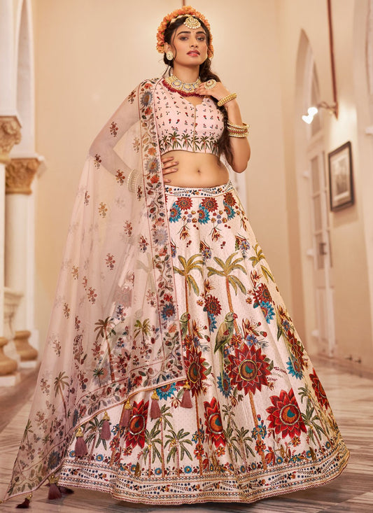 Art Silk Festival, Mehandi & Sangeet, Reception A - Line Lehenga L3662