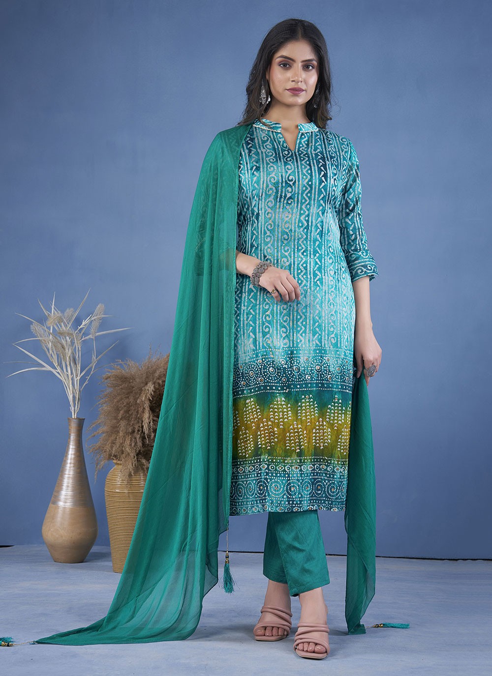 Art Silk Salwar Suit - T3107