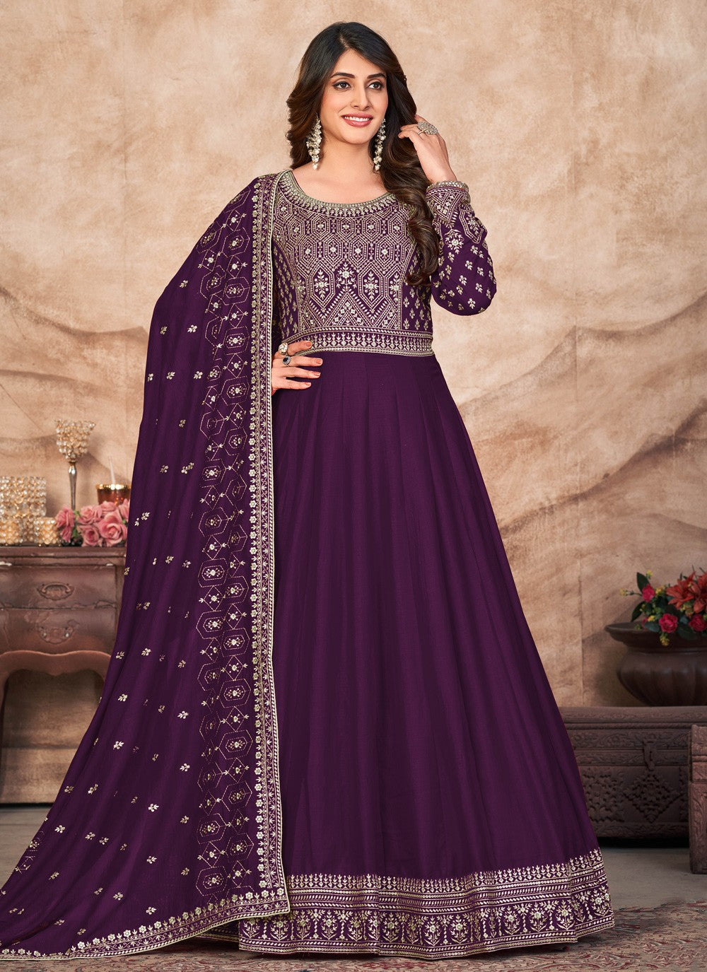 Art Silk Salwar Suit - T1301