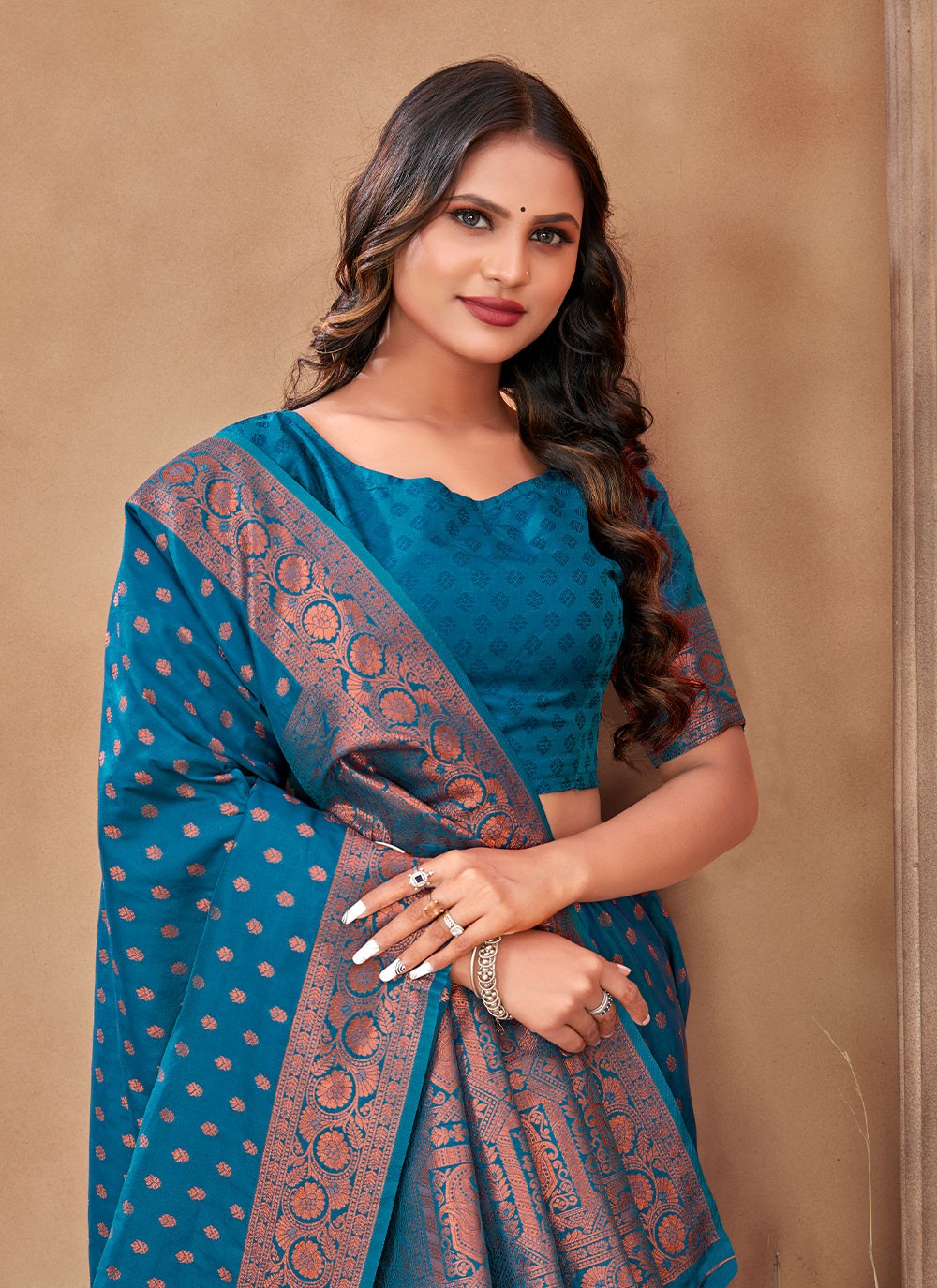 Trendy Border Work Banarasi Silk Saree - S2833