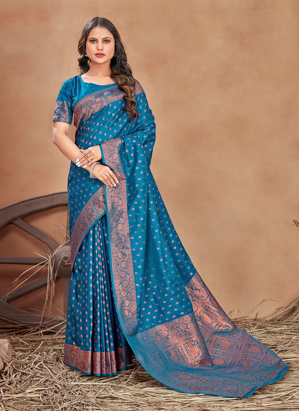 Trendy Border Work Banarasi Silk Saree - S2833