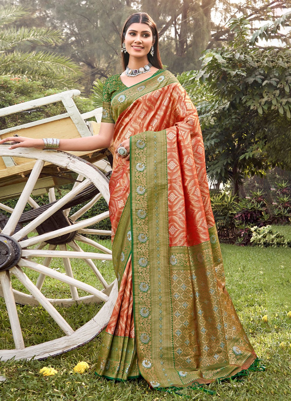 Traditional Weaving Zari Banarasi Silk Saree - S4630