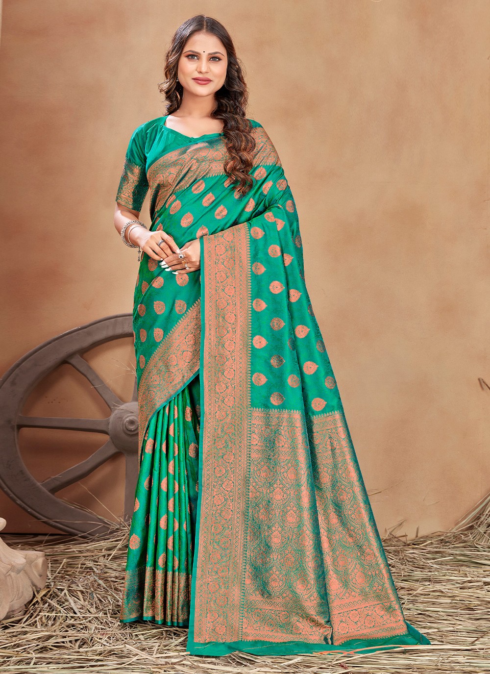 Classic Border Work Banarasi Silk Saree - S2974