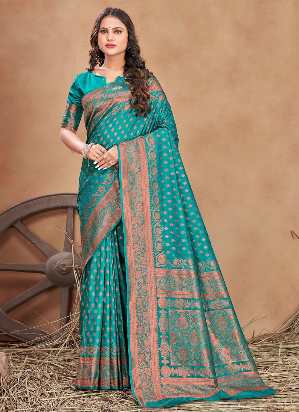 Trendy Border Work Banarasi Silk Saree - S2833