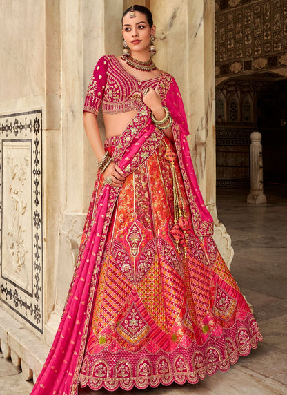 Cord Banarasi Silk A - Line Lehenga - L2683
