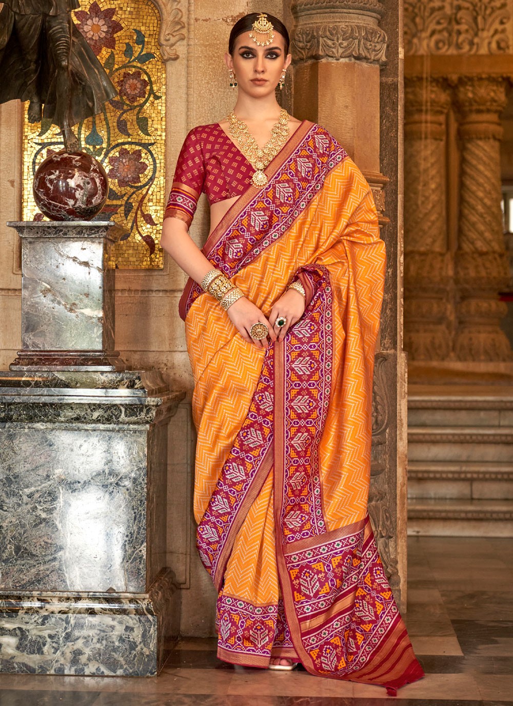 Classic Weaving Zari Banarasi Silk Saree - S3956