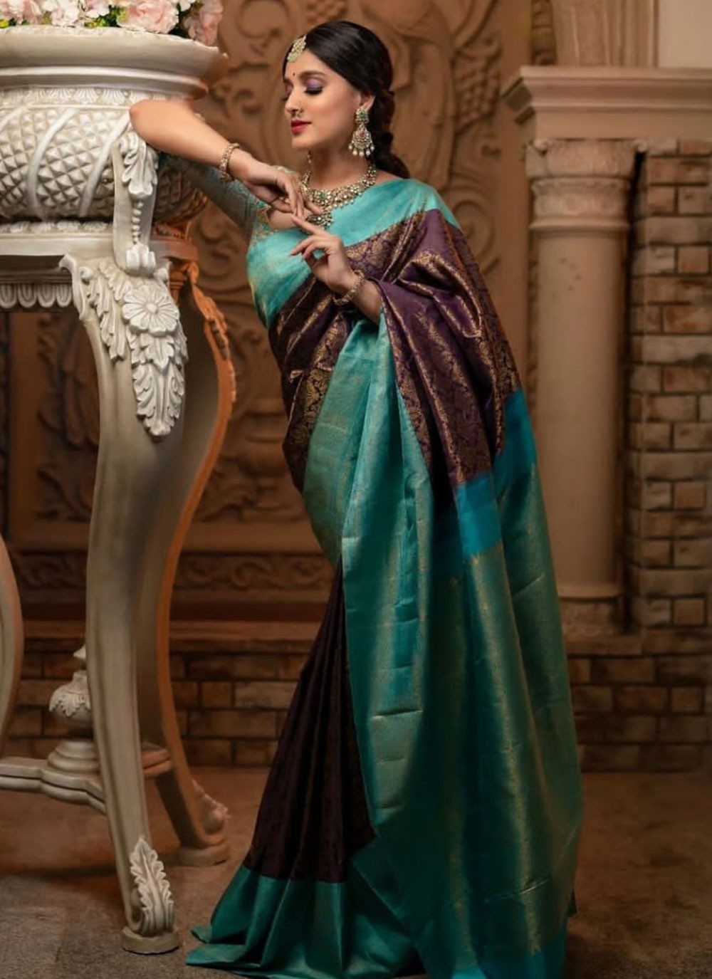 Classic Weaving Zari Banarasi Silk Saree - S4668