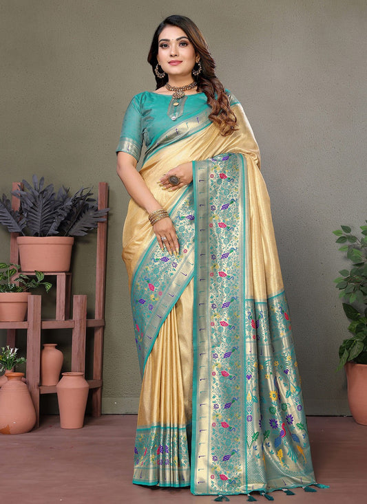 Woven Banarasi Silk Brown Saree S14702