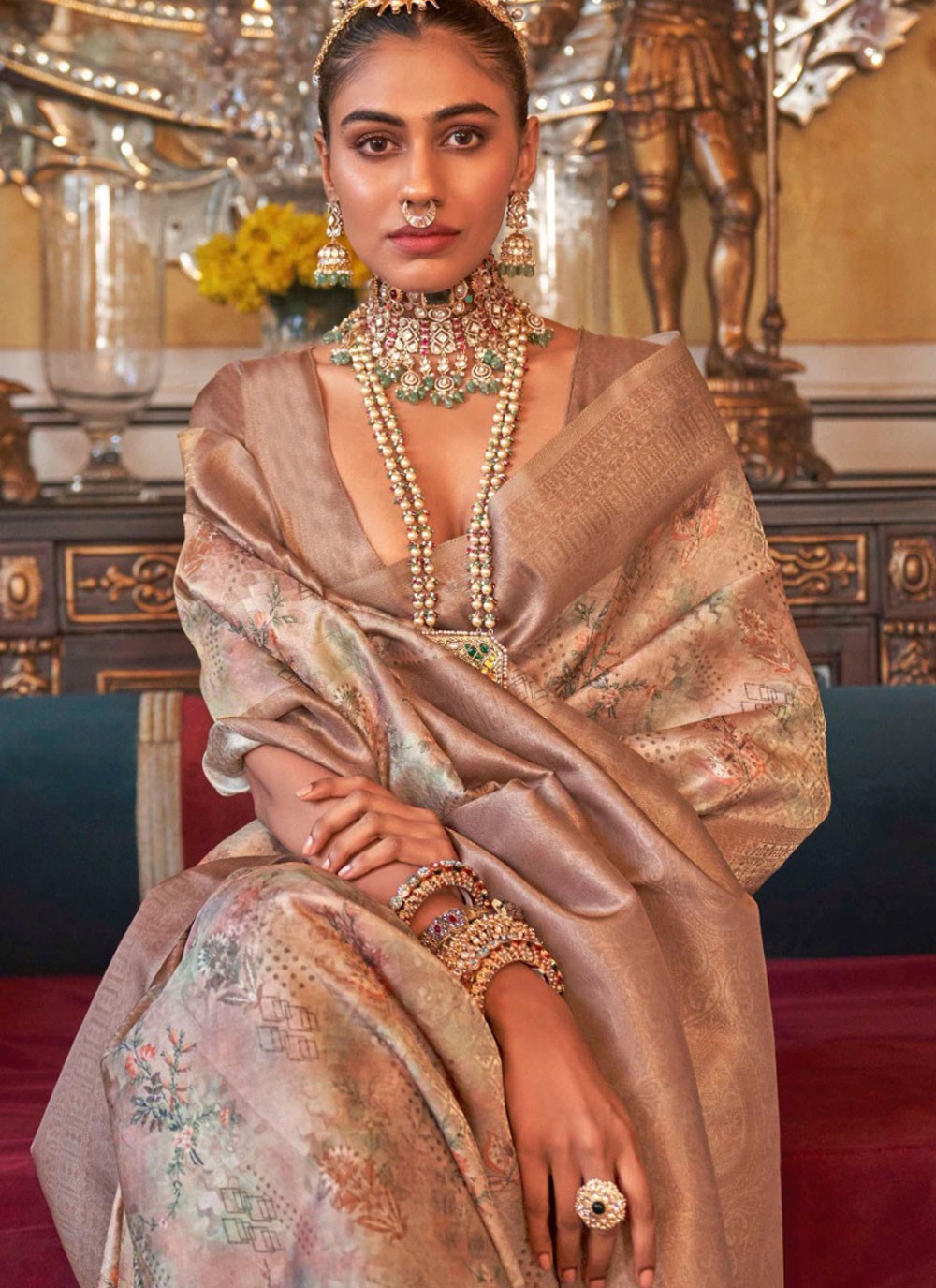 Classic Border Work Tussar Silk Saree - S9897