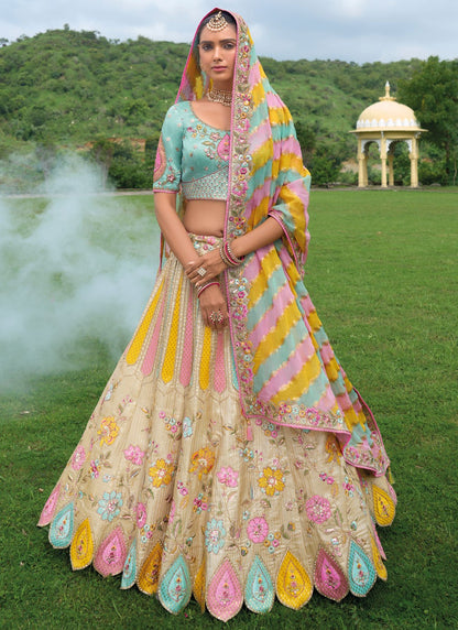 Embroidered Silk Lehenga - L3142