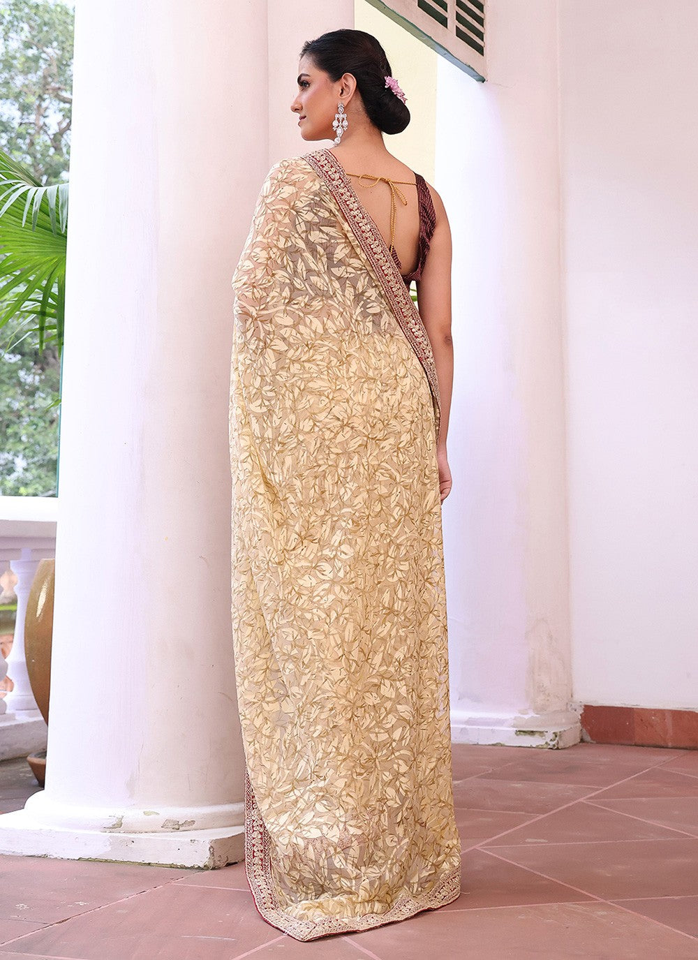 Beige Brasso Classic Saree Designer S19664