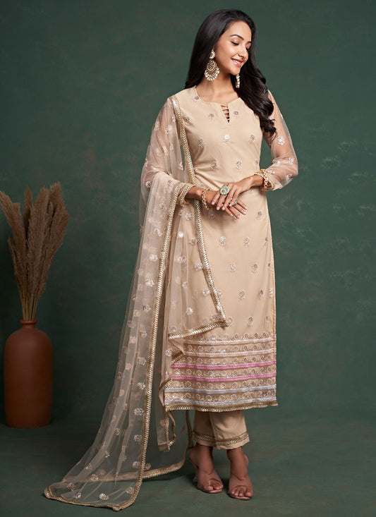 Faux Crepe Salwar Suit - T1083