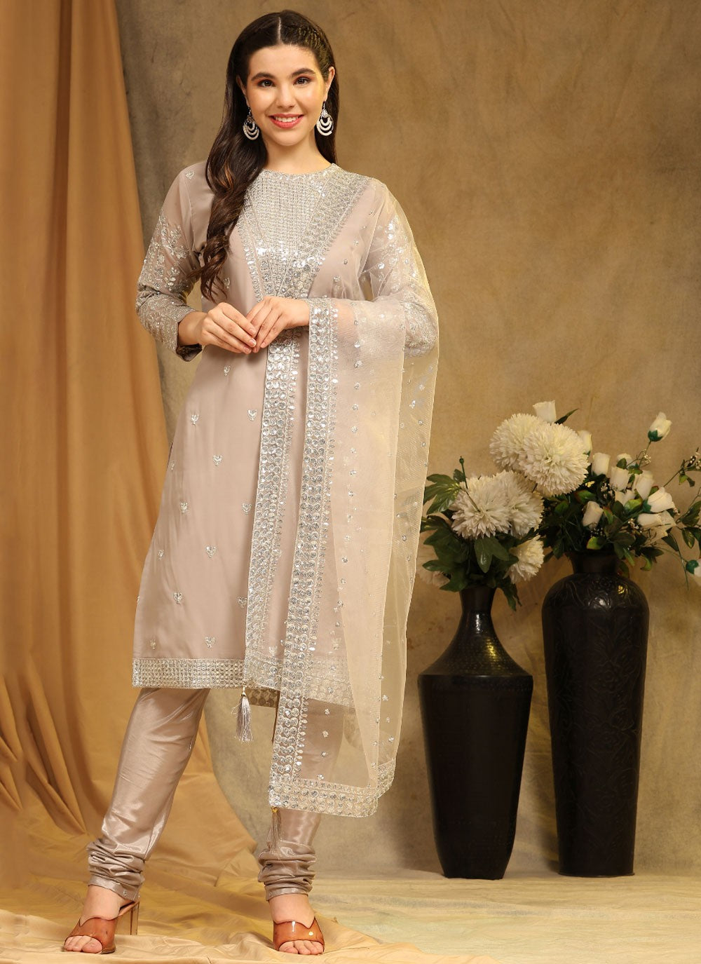 Faux Georgette Salwar Suit - T1633