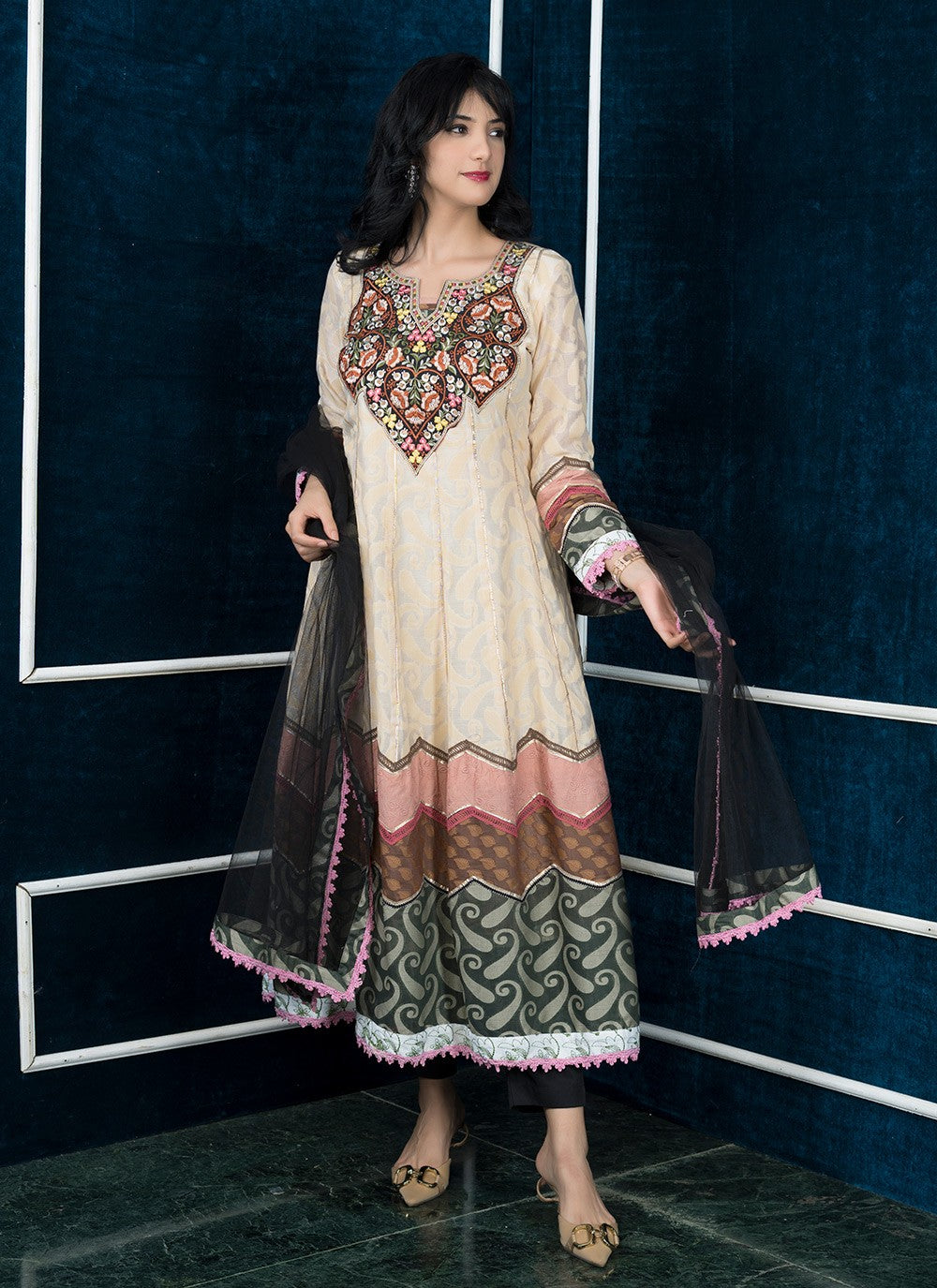 Georgette Pant Style Suit - T3046