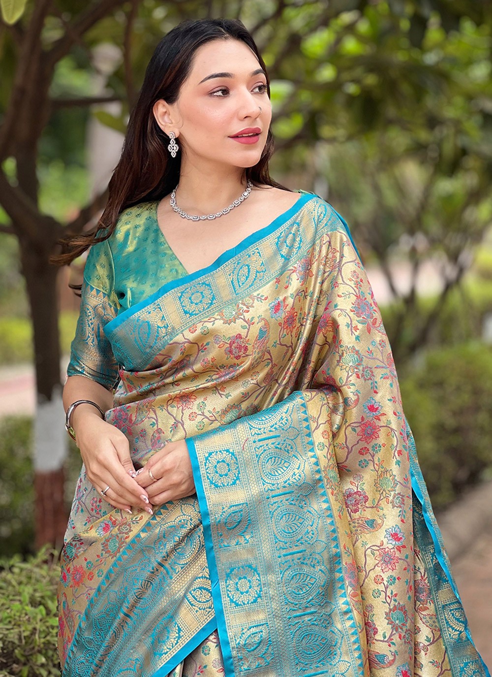 Traditional Meenakari Silk Saree - S8024