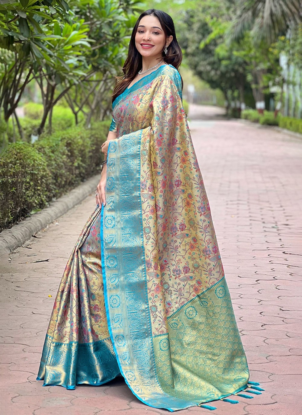 Traditional Meenakari Silk Saree - S8024