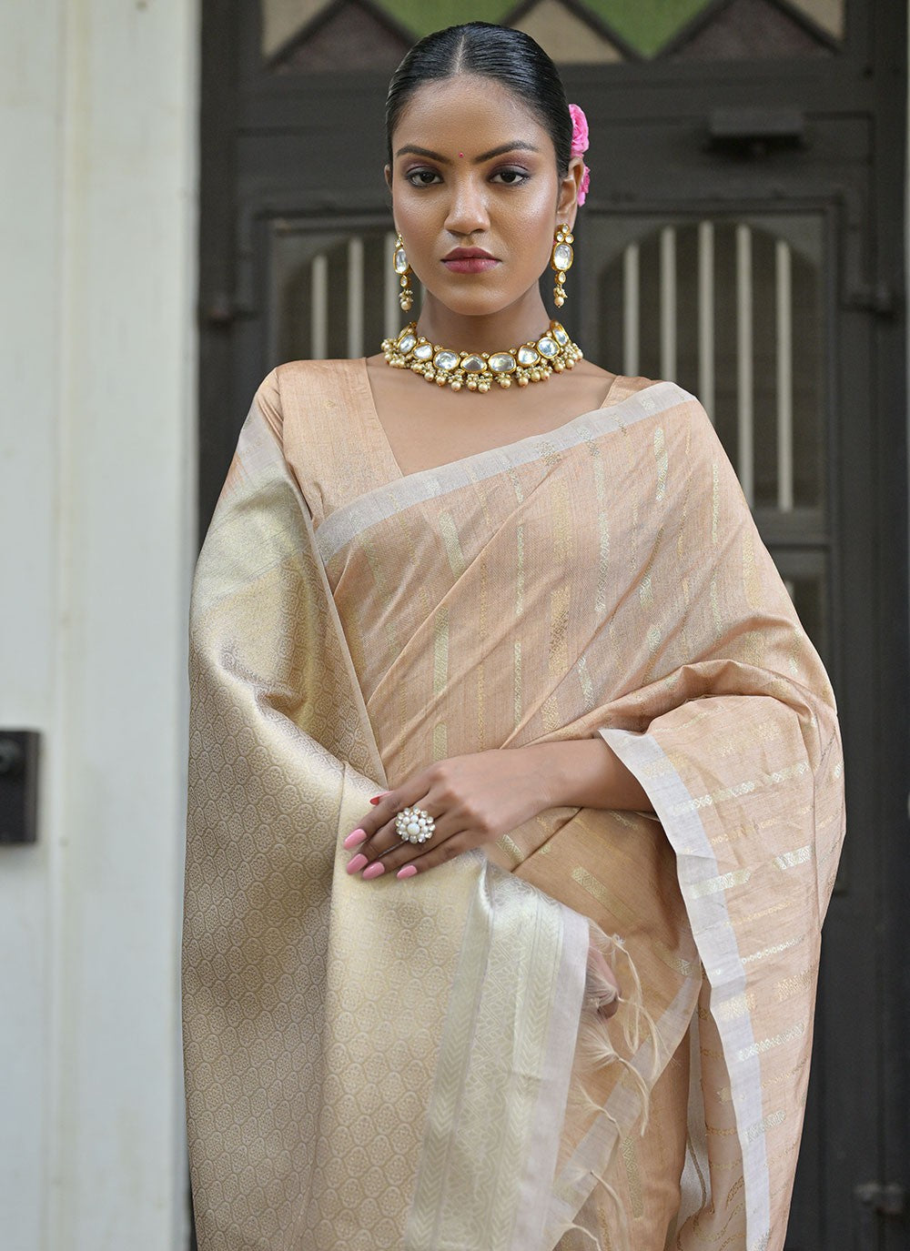 Classic Woven Tussar Silk Saree - S6505