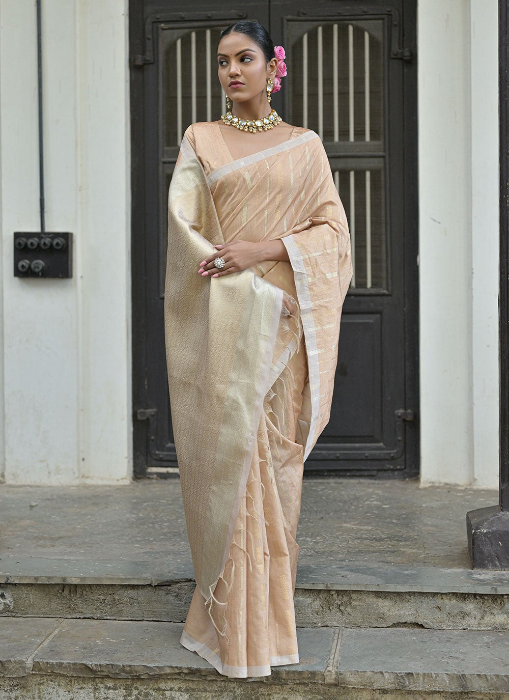 Classic Woven Tussar Silk Saree - S6505