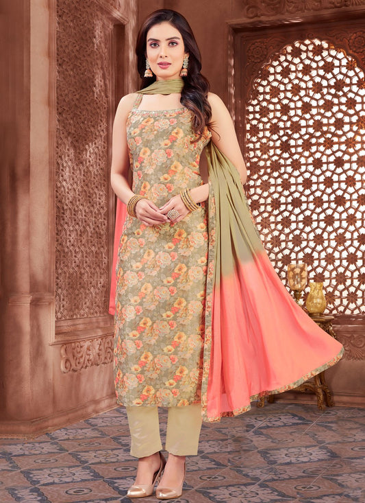 Archive Floral Printed, Zari 316304 Beige T6685